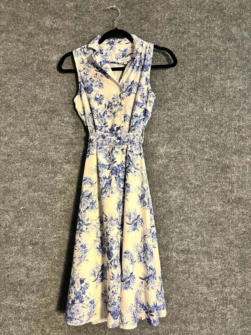 Gilli Floral Button Down Midi Dress Size S 007-06